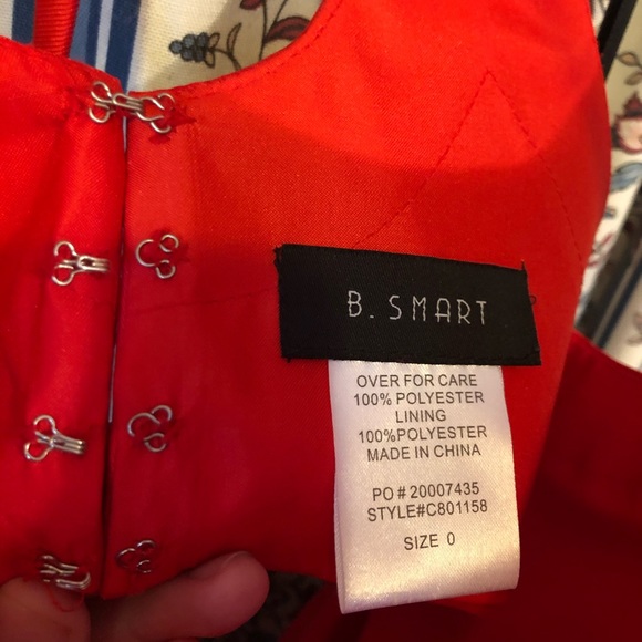 NWT B. Smart Red Satin Maxi Dress - Picture 4 of 9